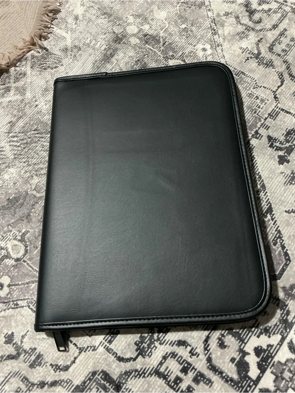 Black Zippered Padfolio Organizer with Calculator
